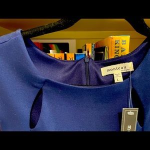 Monteau - Navy - cutout dress- Size Large